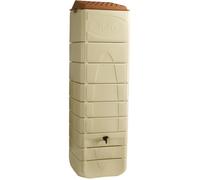 Récupérateur d'eau de pluie mural 650 L beige + Kit raccord chéneau