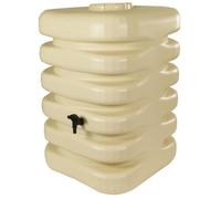Récupérateur d'eau - Plastique - Beige - Cubique - 60x60x120 cm - 350 L - BELLI