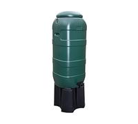 Récupérateur d'eau Slimline/Rainsaver 100 litres | Anthracite ou Vert | Complet avec Couvercle, Robinet et Socle! (Vert)