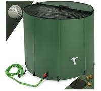 Récupérateur d'eau - TECTAKE - Tonneau récupérateur d'eau de pluie en polychlorure de vinyle avec une capacité de 750 L - Vert