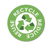 Recycle Reduce Reuse Green Logo Sign Environment Rubbish Bin Trash Car Sticker Decal