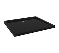 Red Cup Living vidaXL Receveur de douche rectangulaire ABS Noir 80 x 90 cm
