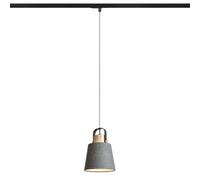 RED - DESIGN RENDL RENDL CHOUPETTE pour rails monophasés, noir-gris, textile/bois, 230 V, E27, 15 W, R13720