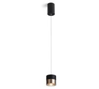 RED - DESIGN RENDL RENDL JUNIPER Suspension rétractable, noir/or, 230 V, LED, 15 W, 30°, 3000 K, R14219