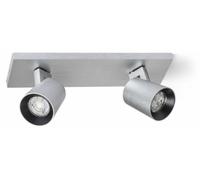 RED - DESIGN RENDL RENDL KENNY II Luminaire apparent, aluminium brossé/noir, 230 V, GU10, 2 x 35 W, R12916