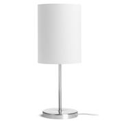RED - DESIGN RENDL RENDL NYC/RON 15/20 Lampe de table, tissu en coton mélangé, blanc/nickel, 230 V, E27, 7 W, R14056
