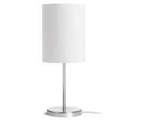 RED - DESIGN RENDL RENDL NYC/RON 15/20 Lampe de table, tissu en coton mélangé, blanc/nickel, 230 V, E27, 7 W, R14056