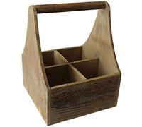 Red Hamper DB033 Rouge Hamper Unisexe Oak Effet Quatre Bouteilles Porte en Bois, Brown, Medium, Marron