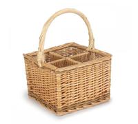 Red Hamper Porte-Bouteilles 4 Bouteilles en Osier cuit à la Vapeur 2 Tons