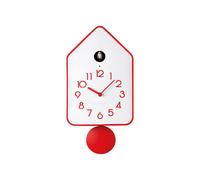 Red HORLOGE MURALE AVEC PENDULE 'QQ-UP' "HOME"