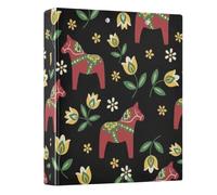 Red Horse Classeur à trois anneaux 3,8 cm Motif floral Jaune