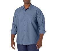 Red Kap Chemise de Travail Industrielle pour Homme, Coupe Droite, Manches Longues, Bouton Utilitaire, Postman Bleu, L