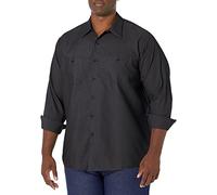 Red Kap Industrial Work Shirt, Regular Fit, Long Sleeve Chemise Longue à Bouton d'utilité Professionnelle, Noir, XXL Homme