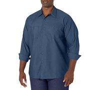 Red Kap Industrial Work Shirt, Regular Fit, Long Sleeve Chemise Longue à Bouton d'utilité Professionnelle, Noir foncé, XXL Homme