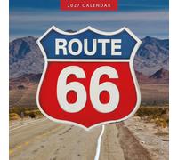 Red Robin Calendrier mural mensuel 2027 Route 66 30,5 x 30,5 cm | Calendrier de 12 mois à suspendre, papier épais et robuste de qualité supérieure, notes lignées et zone de tâches