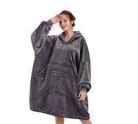 REDESS Sweat à capuche Blanket, couverture portable Oversized Sherpa avec manches et poche géante, sweat à capuche confortable pour adultes et enfants