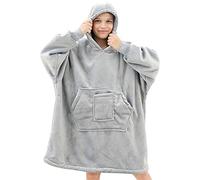 REDESS Sweat à capuche Blanket, couverture portable Oversized Sherpa avec manches et poche géante, sweat à capuche confortable pour adultes et enfants