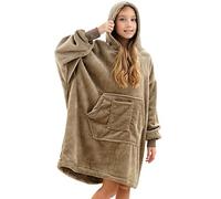 REDESS Sweat à capuche Blanket, couverture portable Oversized Sherpa avec manches et poche géante, sweat à capuche confortable pour adultes et enfants