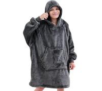 REDESS Sweat à capuche Blanket, couverture portable Oversized Sherpa avec manches et poche géante, sweat à capuche confortable pour adultes et enfants