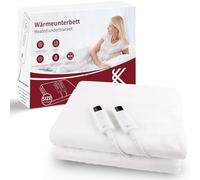 REDKEY Surmatelas Chauffant 2 places,Arrêt Automatique, 2 Zones De Température,170x150cm Couverture Chauffante double,7 Température,Chauffe Matelas