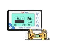 Redodo Moniteur de batterie 500 A avec connecteur Shunt M8, moniteur de batterie avec fonction d'alarme, pour batteries gel, plomb acide et LiFePO4 de 8 à 120 V, convient pour 12 V/24 V, idéal pour