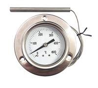REDPOINT PIROMETRO/thermomètre 0-600° Inox pour fours à pizza, barbecue, fours à bois, etc.