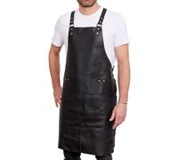 REDSALT® tablier cuir de buffle souple, suede, tablier barbecue | 84x62cm | accessoires pour la cuisine exterieur, le serveur et le barman, comme tablier de cuisine | cadeau homme
