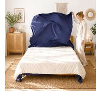 REDSSEN Ouverture 3 Côtés Changement Rapide (1 Personne, 2 Min) Housse de Couette 200x200cm Bleu Marine | Microfibre Ultra-Fin + 2 Taies d’Oreiller 80x80cm