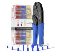 RedStar24 Pince à sertir avec 700 Cosse Electrique Set - Pince Sertir Câble pour Cosses Electriques de [0,50-6,00 mm²] Pince à Cosse de Câble - Pince a Sertir Cosses Èlectriques