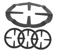 Réducteur à Anneau de Gaz pour Grille de Brûleur, Lot 4 Pièces | Acier Inoxydable Noir, Diffusion de Chaleur Stable, pour Petits Récipients, Usage Domestique et Hôtelier