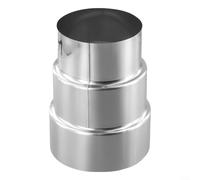 Réducteur de conduit de cheminée en acier inoxydable, diamètre intérieur 110 mm vers 100 mm, adaptateur de conduit de cheminée, tuyau de poêle pour chauffe-eau, poêles à bois, cheminées (Ø 110 mm/Ø90