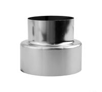 Réducteur de conduit de conduit en acier inoxydable pour tuyau de poêle, adaptateurs de cheminée, utilisés dans le chauffage et la ventilation (Ø 80 mm/Ø 60 mm)