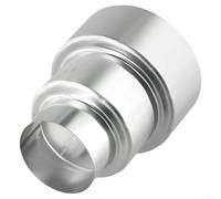Réducteur de conduit en acier inoxydable - Connecteur de cheminée pour tuyau de poêle à bois - Adaptateur de réduction de diamètre compatible avec les tuyaux ronds galvanisés (Ø 100 mm/Ø 60 mm)
