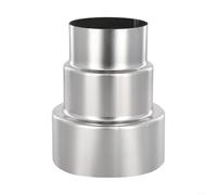 Réducteur de conduit en acier inoxydable pour la transition entre différents diamètres de tuyaux de poêle dans la ventilation (Ø100 mm/Ø70 mm)