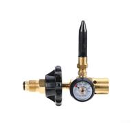 Réducteur de pression à l'hélium en laiton avec manomètre, filetage extérieur CGA580 et G5/8, plage de réglage 1-200 bar pour bouteilles d'hélium, valve de remplissage pour un contrôle précis de la
