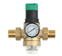 Réducteur de pression d'eau avec élément filtrant en acier inoxydable et manomètre analogique pour usage résidentiel (3/4/DN20)