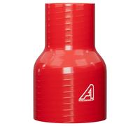 Réducteur droit en silicone rouge 102 mm > 76 mm