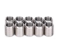Réducteur Filetage M10 Mâle vers M8 Femelle Acier Inoxydable Lot de 10 | Raccord de conversion en inox, douille pour filetage mâle M10, insert pour taraudage M8, filet interne M8x1.25, pas de 1