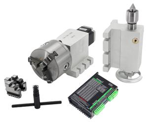 Réducteur harmonique CNC, rapport de réduction 50:1, moteur pas à pas Nema23, 3Jaw K11-100 mm et pilote