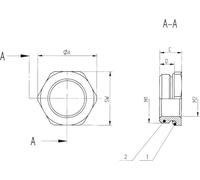 Réducteur pour presse-étoupe LAPP 52101967 avec joint torique M25 M16 laiton 50 pc(s)