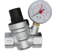 Réducteur pression eau - Laiton avec manomètre & filtre - Pour plomberie domestique - DN20 3/4""