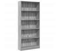 Réduction - Bibliothèque en bois，Meuble Étagère - sonoma gris 80x24x176 cm - Bois d'ingénierie @30414