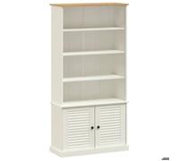 Réduction - Bibliothèque en bois，Meuble Étagère - VIGO blanc 85x35x170 cm - Bois massif de pin @59544