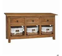 Réduction FR - Buffet Bas enfilade - Commode salon - Aspect Bois d'acajou massif 100x30x50 cm -588809