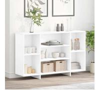 Réduction FR - Buffet Bas enfilade - Commode salon blanc 120x30x75 cm - Aspect Bois d'ingénierie -326057