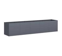 Réduction - Jardinière - bac à fleurs - Moderne, anthracite 200x40x40 cm acier laminé à froid Grand721