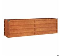 Réduction - Lit surélevé de jardin - Bac à Fleurs - Moderne, rouillé 160x40x45 cm acier corten Grand887