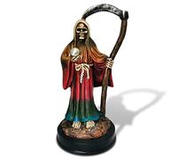 Redwix Statue de Père Noël Muerte de 12,7 cm, Statue de Faucheuse en Robe Arc-en-Ciel, Figurine de Faucheuse de la Mort