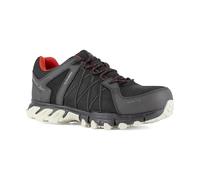 Reebok - Chaussures de sécurité Basses Noire et Rouge en Cuir imperméable Embout Aluminium Trail Grip S3 SRC 39 - Noir/Rouge