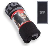 Reebok Prague Serviette de Bain Coton Noir - Grande Serviette Douce et Absorbante, Séchage Rapide | Drap de Bain pour Homme et Femme | Idéale Salle de Bain, Sport, Piscine, Plage et Voyage